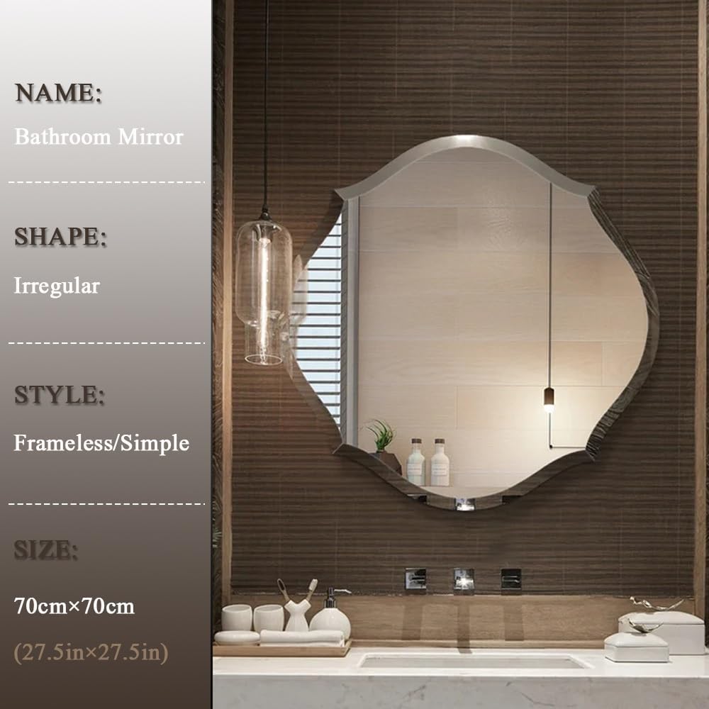 如月セールΦ Art Mirror Galleryカットガラス 壁掛けミラー 4size/ニュアンスカーブミラー 全身鏡 姿見 バスルームウォールミラー